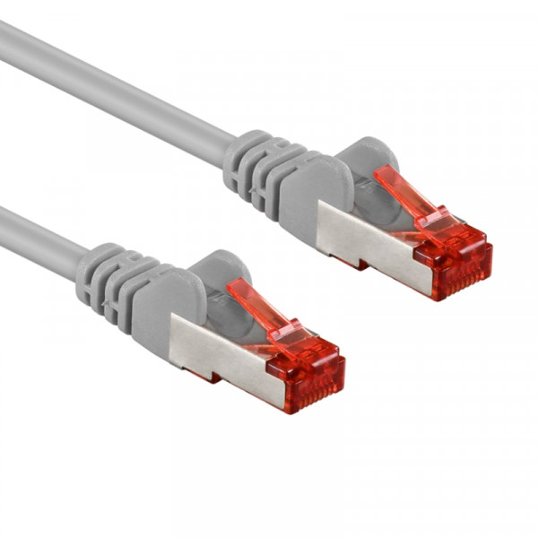 S/FTP CAT6 Gigabit Netwerkkabel - CU - 0,25 meter - Grijs