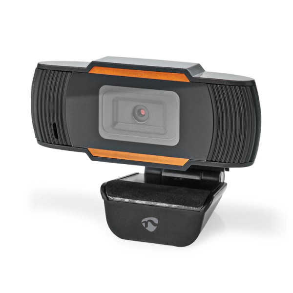 Webcam - Full HD 30 fps - Ingebouwde microfoon - 2 Megapixel - Zwart/Oranje - 1 meter