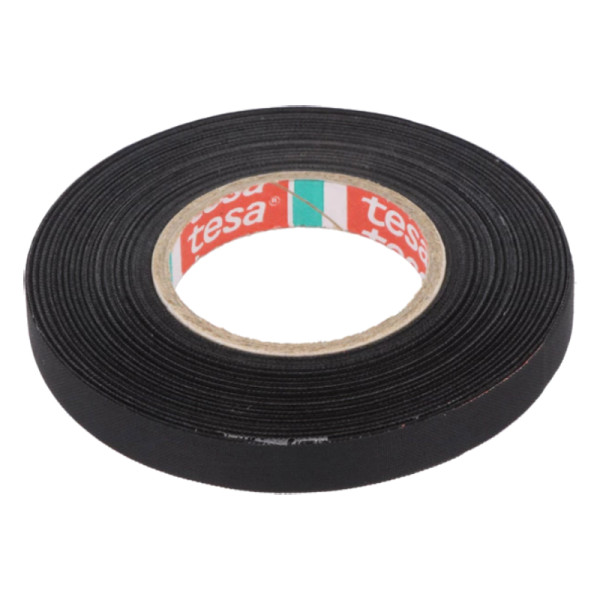 TESA Linnentape PET-wol - 9 mm breed - 160 um dik - Tot 125 graden - 25 meter - zwart