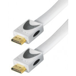 HDMI 1.4 Kabel Verguld 5m Plat Wit