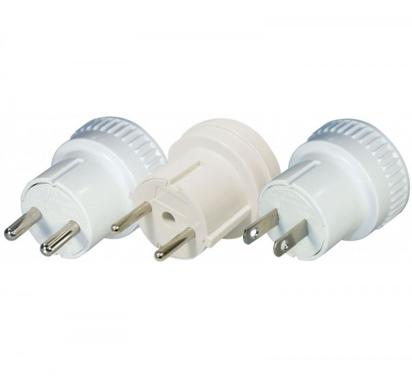 Reisadapter Set - 3 delig - Universeel - Wit