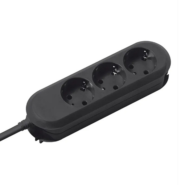 Bachmann Smart 3-voudige Stekkerdoos - 1,5 meter - Zwart