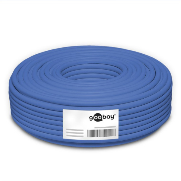 UTP CAT6a 10 Gigabit Netwerkkabel - CU - 23AWG - Stug - LSZH - 50 meter - Blauw