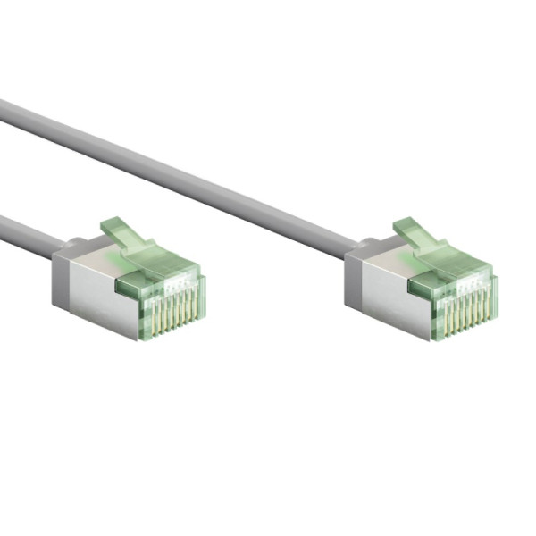 FTP CAT8.1 Slimline 40 Gigabit Netwerkkabel - CU - Ultraflex - 1 meter - Grijs