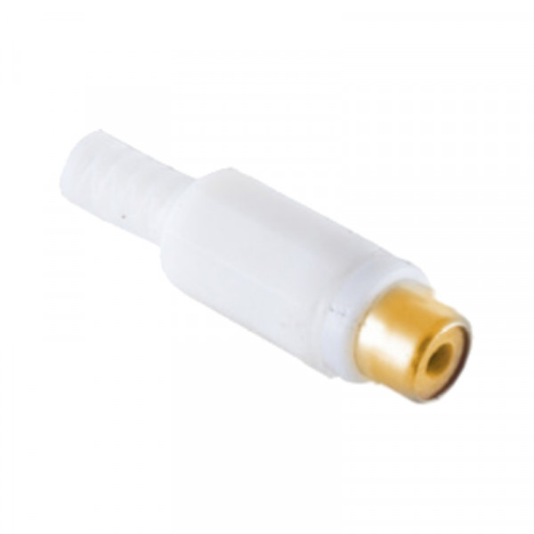 Soldeerbare Mono Tulp Connector (v) - Verguld - Wit