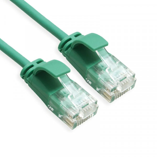 UTP CAT6A Slimline 10 Gigabit Netwerkkabel - CU - 5 meter - Groen