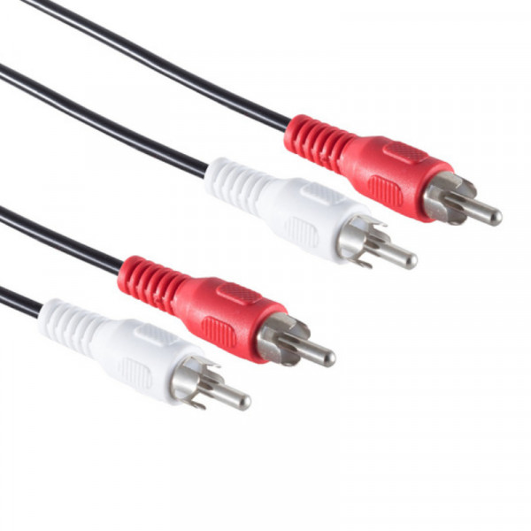 Stereo Tulp Kabel - 5 meter - Zwart