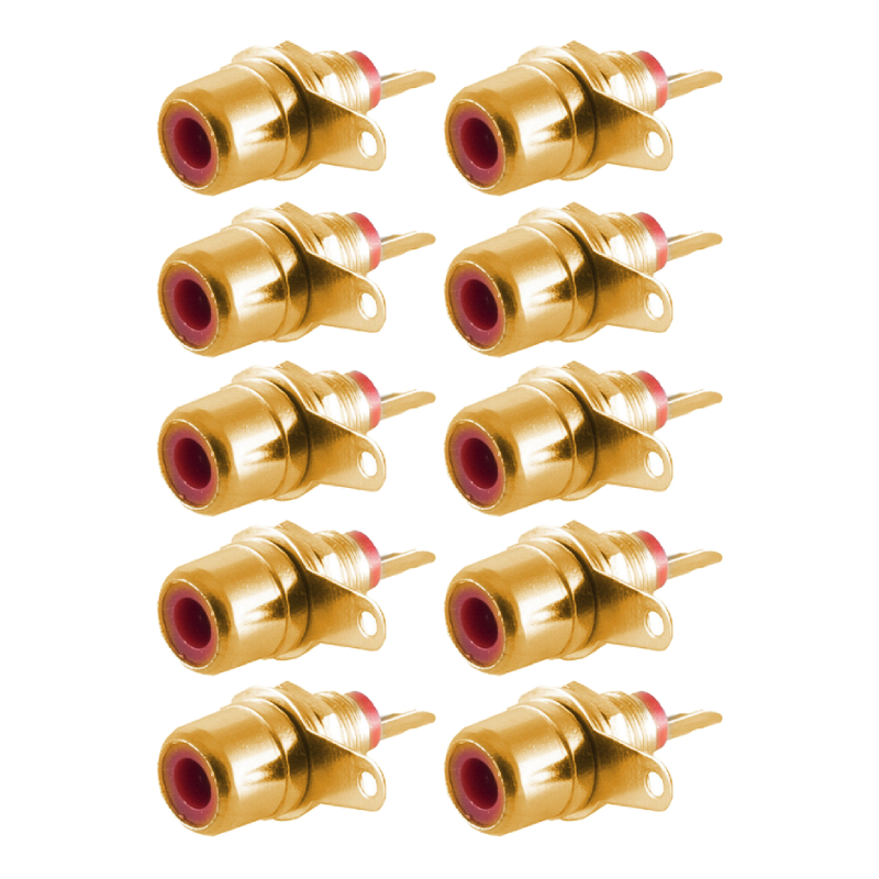 Soldeerbaar Mono Tulp Chassis (v) - Verguld - Rood Accent - 10 stuks