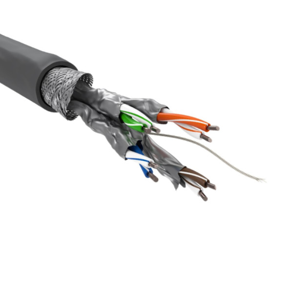 S/FTP CAT6 Gigabit Netwerkkabel - CCA - 23AWG - Stug - 305 meter - Grijs