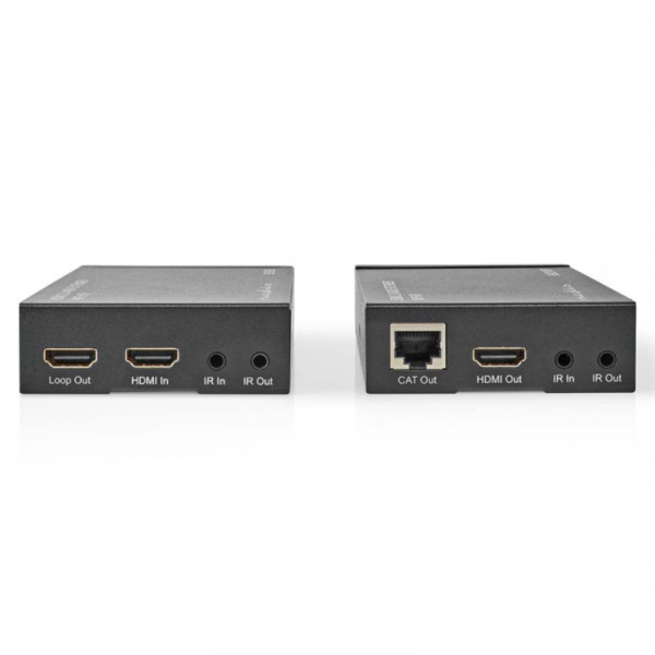 HDMI Verlenger - HDMI 2.0 over Ethernet - 4K 60Hz - Metaal - Antraciet