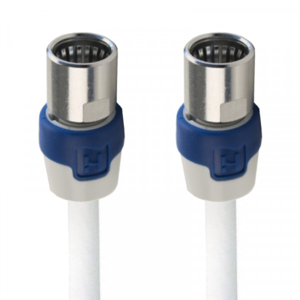 4G Coax Antennekabel - F-connector - F-connector - Hirschmann connectoren - 0,5 meter - Wit
