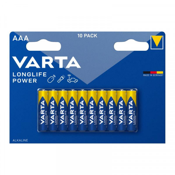 VARTA 10x AAA Batterij - Alkaline Longlife Power - Energy - 1,5V