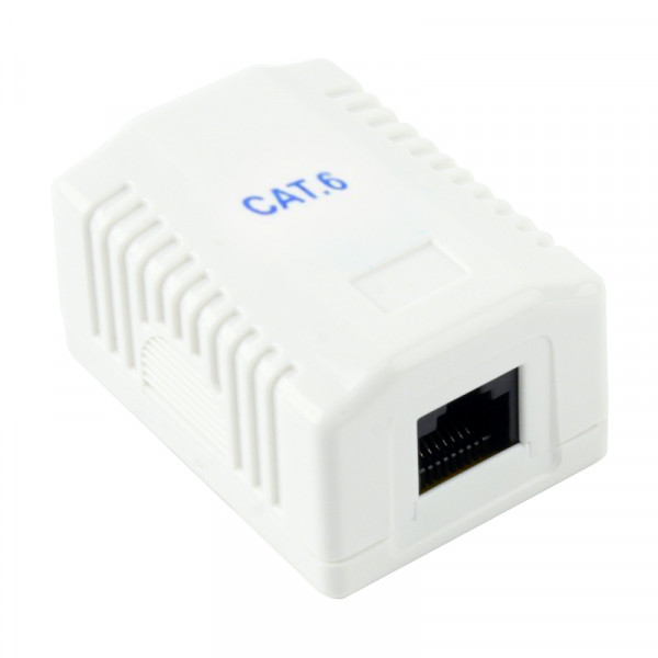 Cablexpert FTP Cat6 Opbouwdoos - 1x RJ45 - Wit