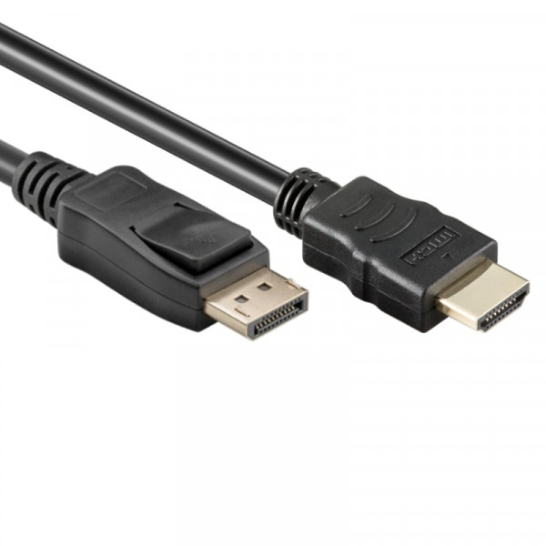 DisplayPort v1.2 naar HDMI Kabel - 4K 30Hz - 2 meter - Zwart