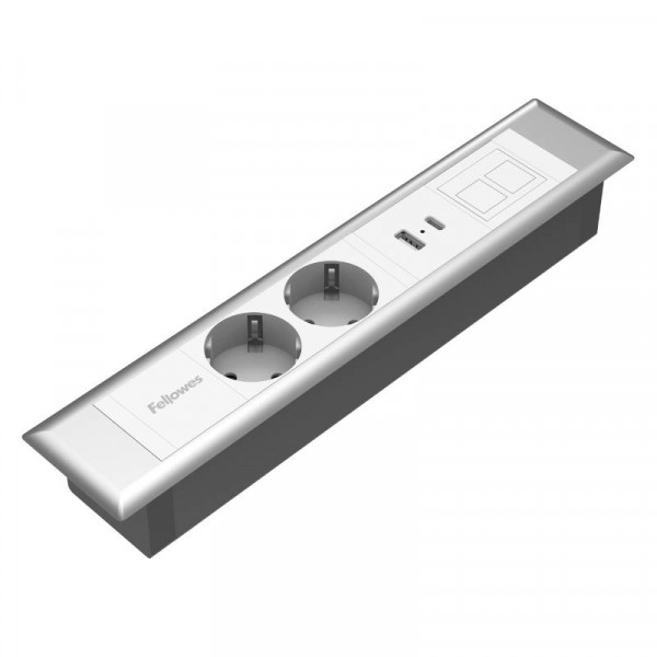 Power Desk Insert - 2x Schuko - USB-A & USB-C oplaadpoort - 1x Leeg - 0,5 meter eGST (m) - Wit