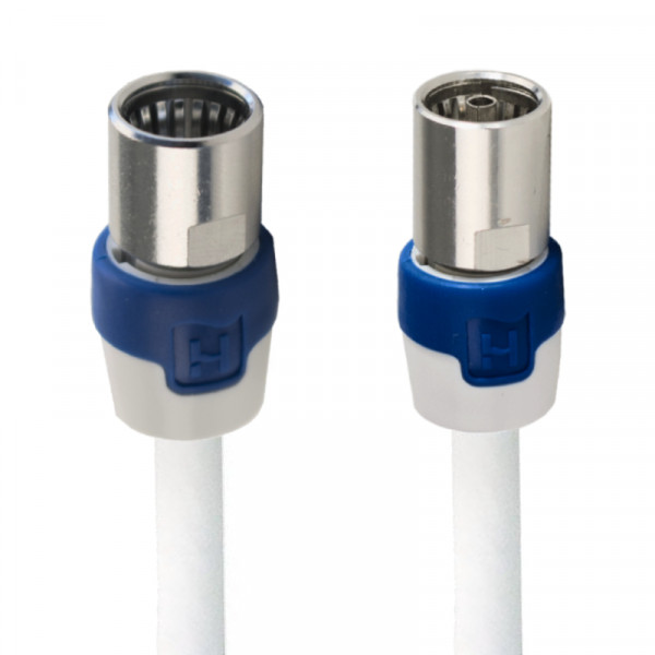 4G Coax Antennekabel - F-connector - IEC (v) - Hirschmann connectoren - 3 meter - Wit