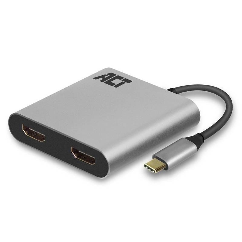 ACT USBC naar 2x HDMI adapter 4K 60Hz ACT USBC naar 2x HDMI adapter 4K 60Hz