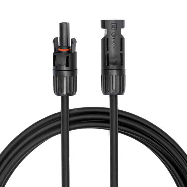 MC4 Solarkabel - 6mm2 - 2 meter - Zwart