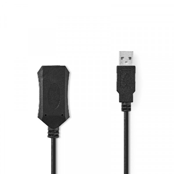 Actieve USB 2.0 Verlengkabel 5m Zwart