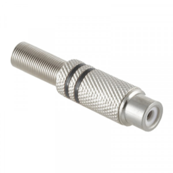 Soldeerbare Mono Tulp Connector (v) - Metaal - Zilver - Zwart accent