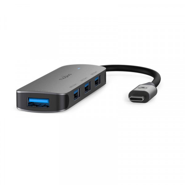 USB-C Multiport Adapter - USB 3.2 Gen 1 - 3x USB-A 2.0, 1x 3.0 - Zwart