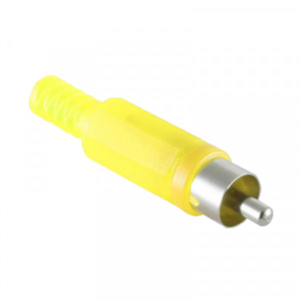 Soldeerbare Mono Tulp Connector (m) - Geel