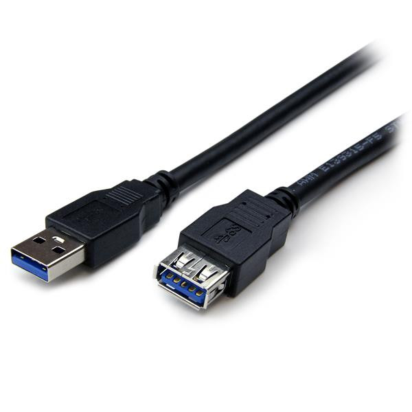StarTech 2 m zwarte SuperSpeed USB 3.0 verlengkabel A naar A - M/F