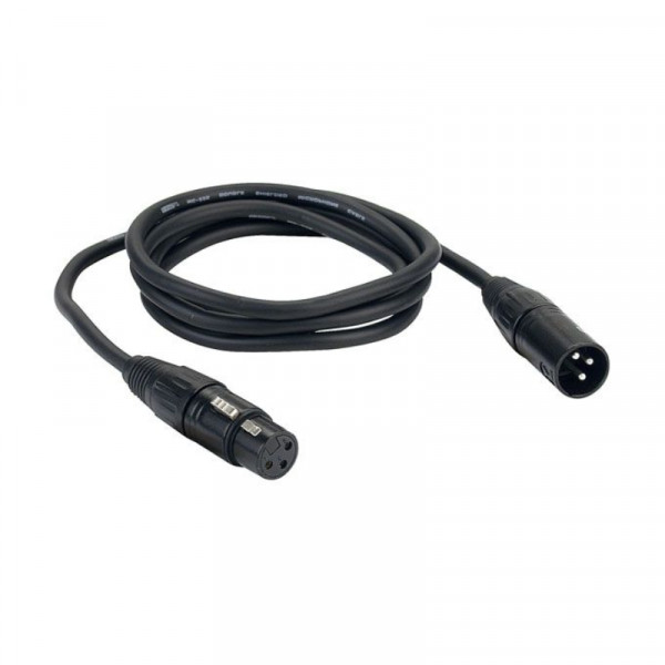 DAP XLR 3-pin Microfoon- en Signaalkabel - 0,75 meter - Zwart