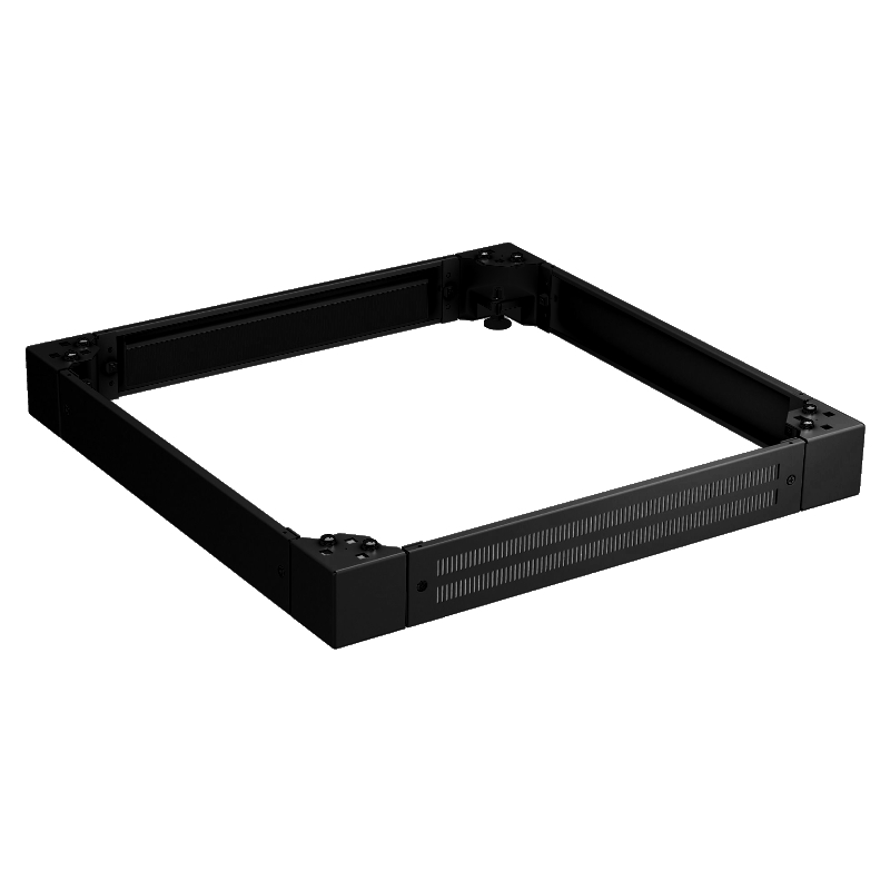 Plint voor 600 x 600 mm 19"PRO Patchkasten - 100 mm hoog - Zwart