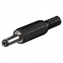 Soldeerbare DC plug 2,1 x 5,0 (14mm lang) met knikbeschermer