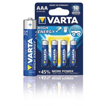 Alkaline Batterij AAA 1.5 V High Energy 4-Blister