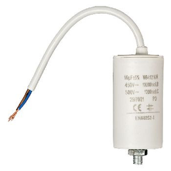 Condensator - 16 uF - Maximaal 450V - Met kabel