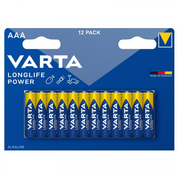 VARTA 12x AAA Batterij - Alkaline Longlife Power - Energy - 1,5V