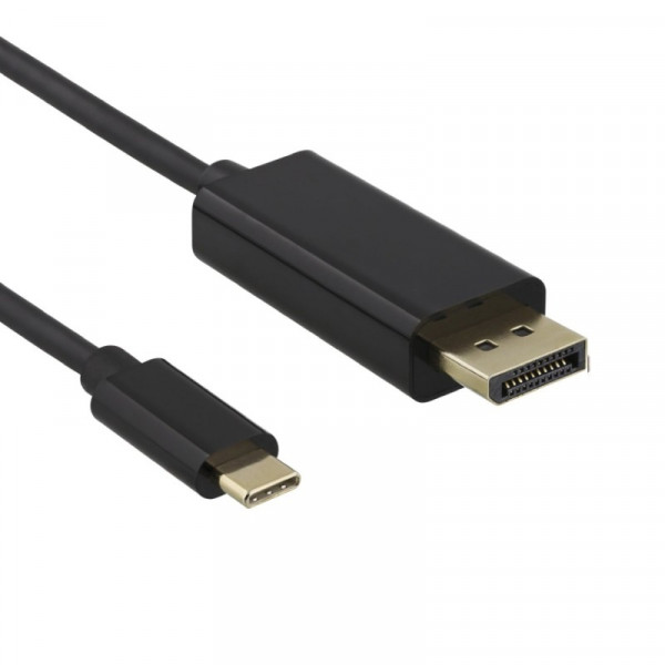USB-C naar DisplayPort kabel - 4K 60Hz - 1,8 meter - Zwart