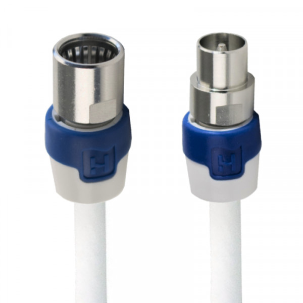 4G Coax Antennekabel - F-connector - IEC (m) - Hirschmann connectoren - 0,25 meter - Wit
