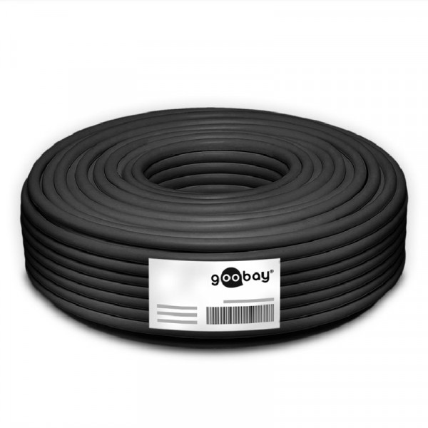 S/FTP CAT6 Gigabit Netwerkkabel - CU - 23AWG - LSZH - Stug - Outdoor - 100 meter - Zwart