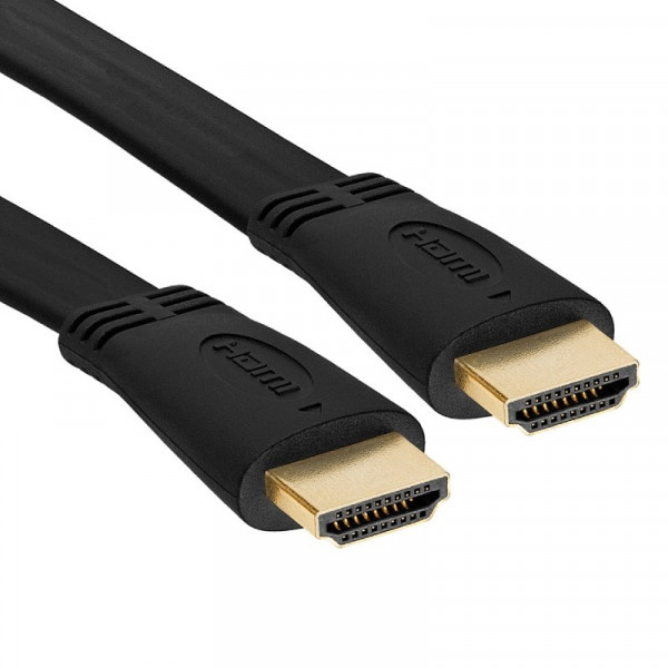 HDMI 1.4 Kabel - 4K 30Hz - Plat - 5 meter - Zwart
