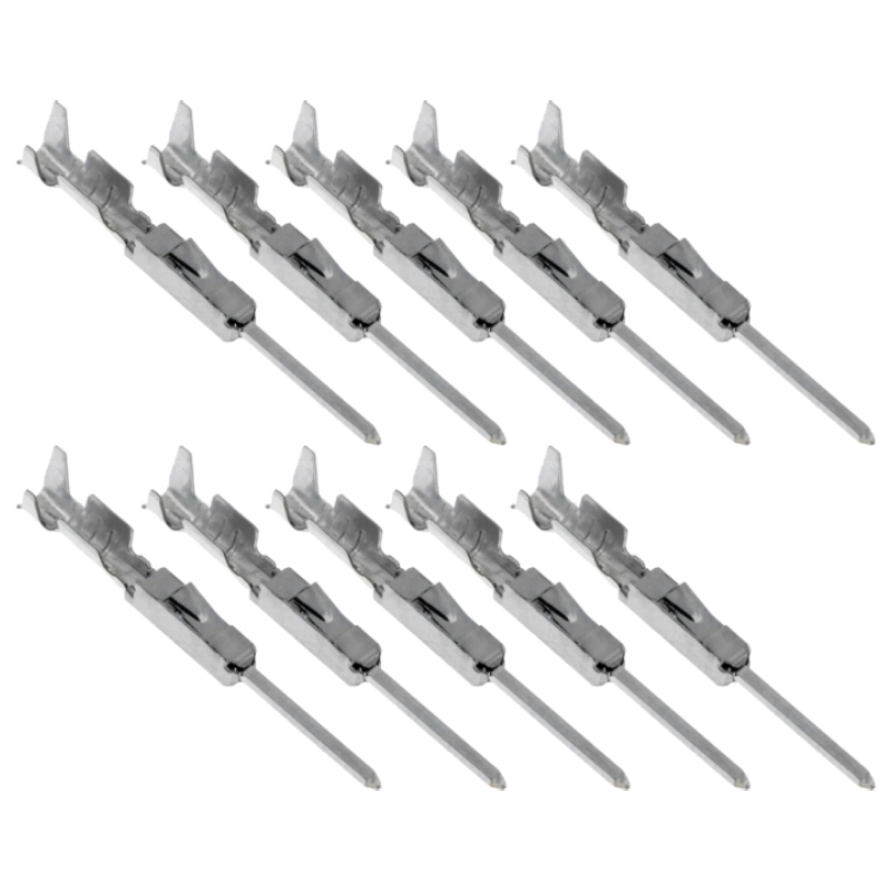 ISO Pin - Mannelijk - 0,35-0,5mm2 - Geschikt voor 16 en 24-pins Quadlock stekkers - 10 stuks - Zilve