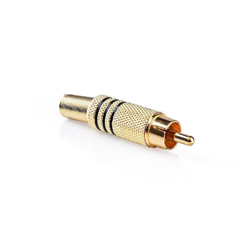 Soldeerbare Mono Tulp Connector (m) - Verguld - Zwart Accent