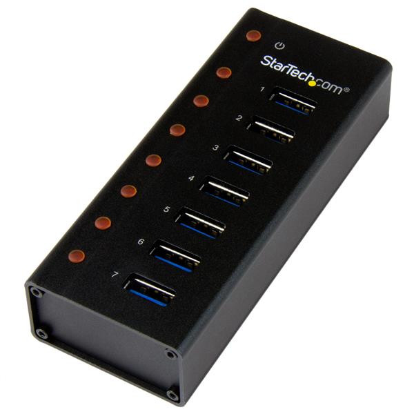 StarTech 7-poorts USB 3.0 hub - op een desktop of op de wand monteerbare metalen behuizing