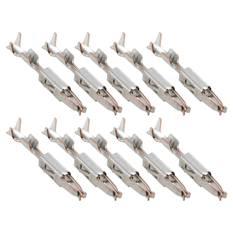 ISO Pin - Vrouwelijk - 0,5-1mm2 - Geschikt voor 6 en 8-pins mini ISO stekkers - 10 stuks - Zilver