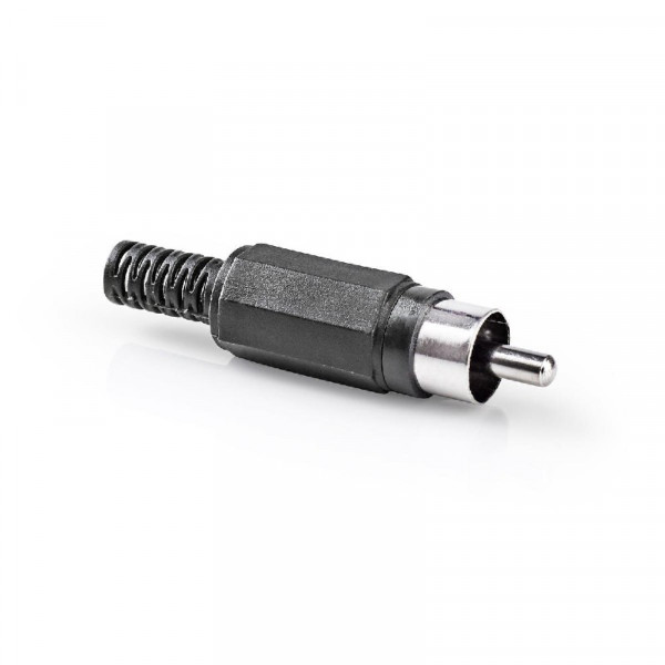 Soldeerbare Mono Tulp Connector m) - Zwart