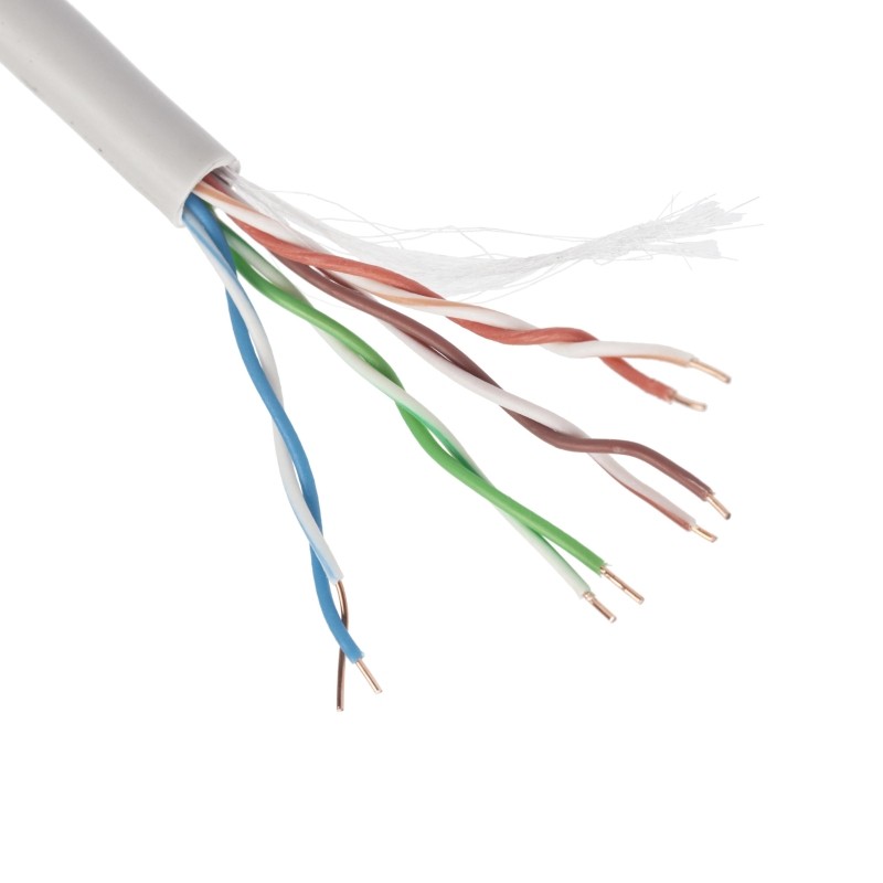 UTP CAT6 Gigabit Netwerkkabel - CU - 24AWG - Soepel - Per meter - Grijs