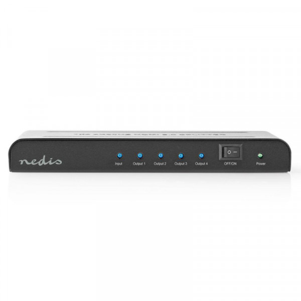 HDMI 2.0 Splitter - 4K 60Hz - 4-poorts - Zwart