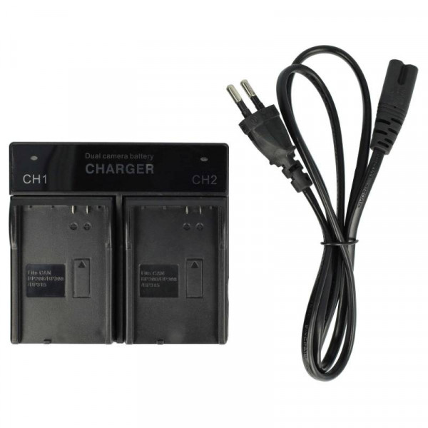 Tweevoudige Accu oplader voor Canon DC100 Accu's - Zwart