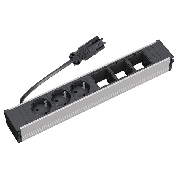 Bachmann Coni Lang - 3x Schuko - 3x Leeg - 0,15 meter eGST (m) - Zwart