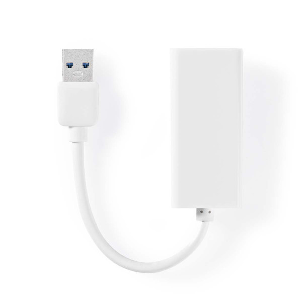 USB-A naar RJ45 (v) Gigabit Ethernet Adapter - Wit