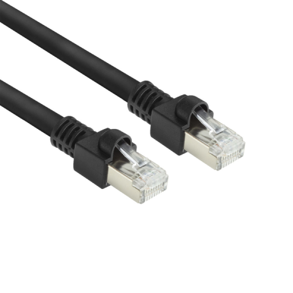S/FTP CAT7 10 Gigabit PUR Flex Netwerkkabel - CU - 20 meter - Zwart