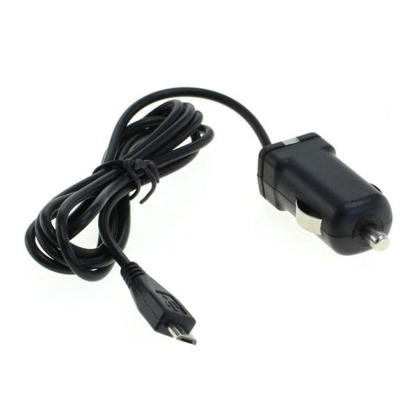 Micro USB-B Autolader - 5V - 1A - 5W - 1,2 meter - Zwart