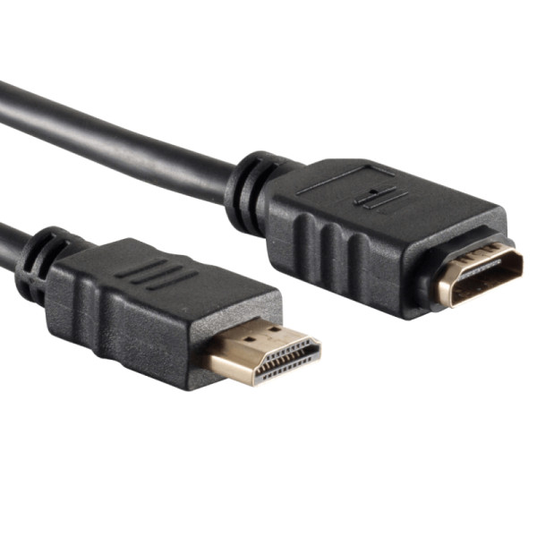 HDMI 2.0 Verlengkabel - 4K 60Hz - 1 meter - Zwart